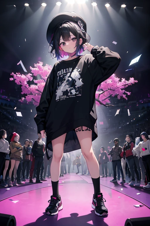 A background filled with scattered musical notes in various sizes and colors

A background completely filled with scattered musical notes in various sizes and colors, covering the entire screen.

beautiful girl colorful image

Dance hiphop Dance CREW  Waacking

Punking 


black medium hair black medium hair 

Five fingers Baggy clothes Baggy clothes
