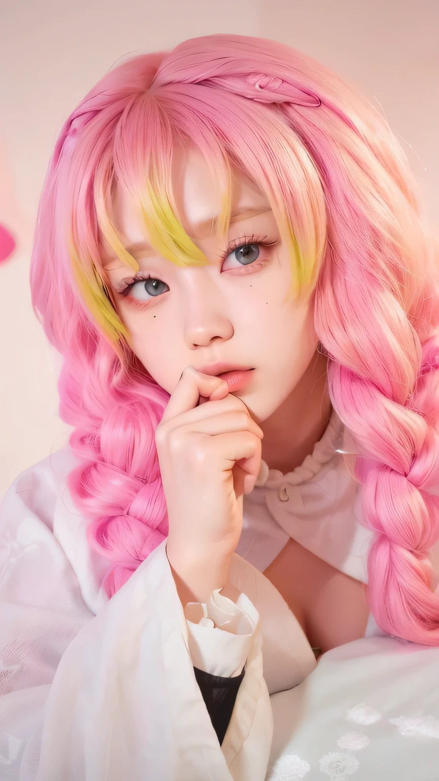 Arafa woman with blonde hair sitting at a table, jung jaehyun, adorable and pale korean face, ulzzang inteligente, Kim Doyoung, with short hair, jossi do blackpink, Hong Jun Hyung, Tae June Kim, ulzzang, the hime cut, Jaeyeon Nam, xqc, park jimin, tomboy short platinum hair