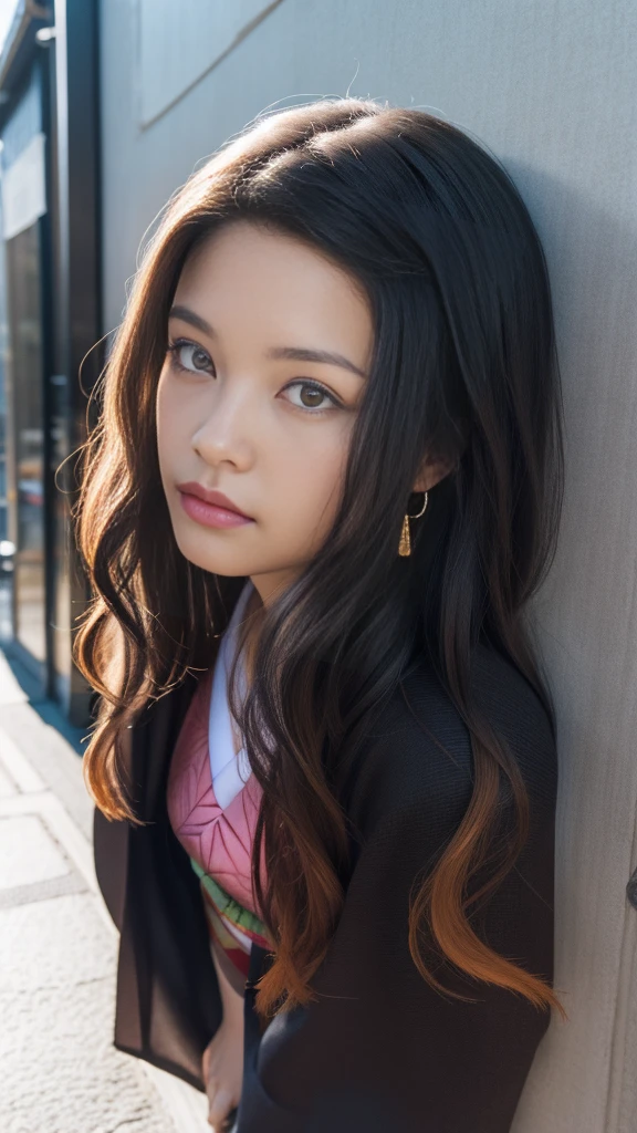 Cute Japanese female, (16 years old), (Very cute face: 1.3), White moisturized skin,
BREAK,
Idol,
BREAK,
(Wearing cute kimono: 1.3), (Very revealing kimono), Very large earrings, Short length,
BREAK,
(Fighting pose: 1.3),
BREAK,
(Long hair), (Pink hair), (Wavy hair), (Gradient hair: 1.3), (Red hair at the ends),
BREAK,
(Realistic: 1.3), Masterpiece, Perfect lighting, (Ultra high resolution), (8K), (Very detailed: 1.4), (From the front), Looking at the camera, Melancholy expression, (Full body: 1.3),
BREAK,
(Japanese city streets: 1.2),
BREAK,
(Demon Slayer: 1.4),
BREAK,
(Hellfire: 1.2), Demon,