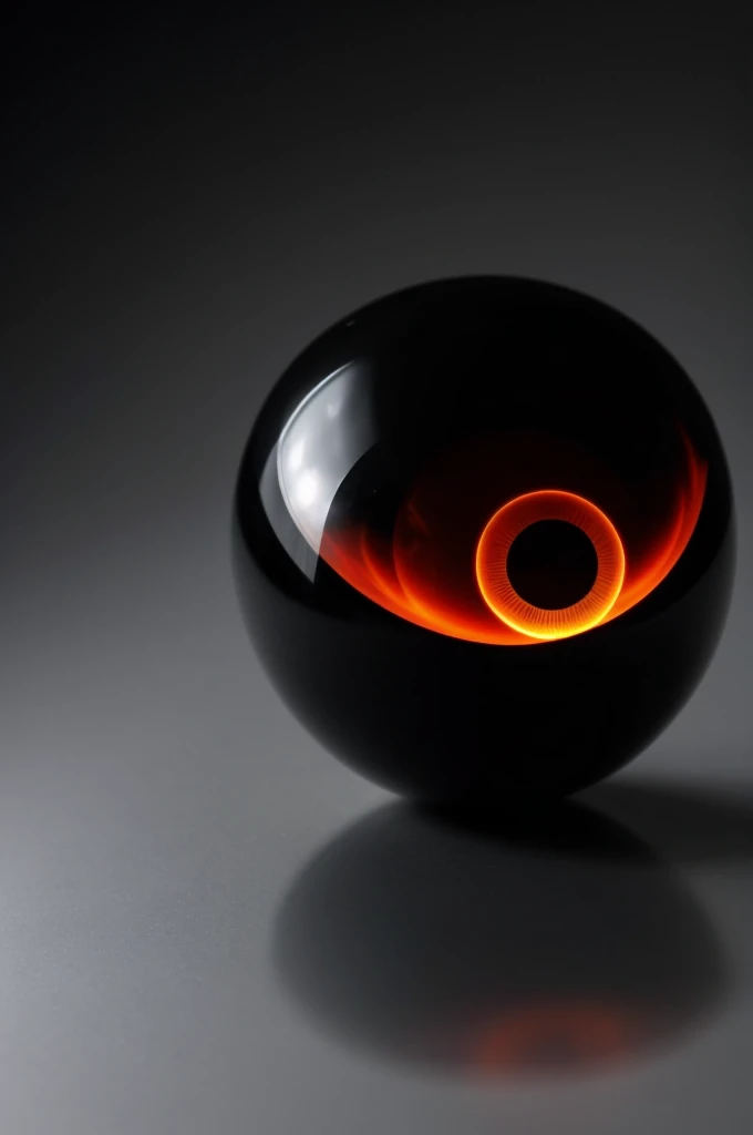 Necklace with a disturbing and fascinating appearance at the same time. It is a jet black glass sphere, the size of an apple, that seems to absorb the light around it. The surface of the dial is smooth and polished, but inside you can see a dark mist in constant movement, as if she were alive. In the center of this fog, there is a red pupil that seems to observe whoever looks at it, conveying a sense of malice and omniscience.