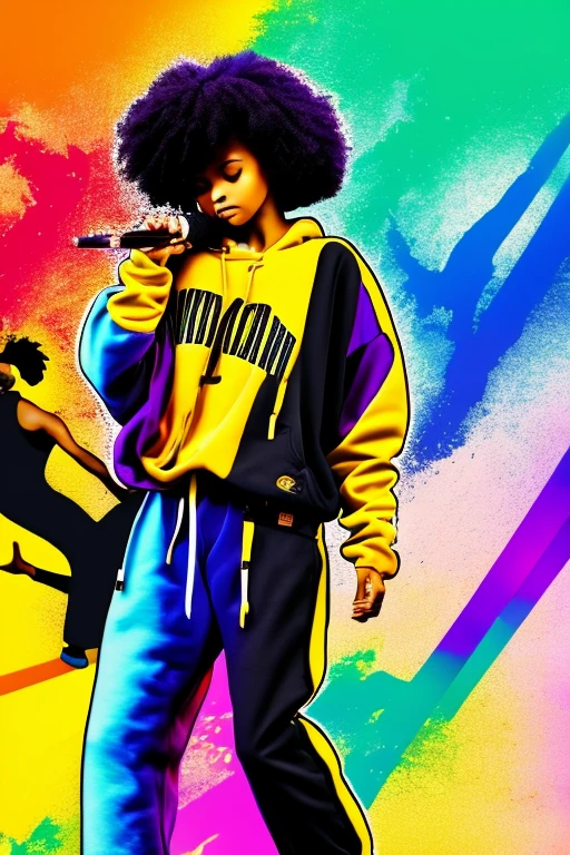 A background filled with scattered musical notes in various sizes and colors
A background completely filled with scattered musical notes in various sizes and colors, covering the entire screen.
beautiful girl colorful image
Dance hiphop Dance CREW Waacking Dance
Punking
black medium hair black medium hair
Five fingers Baggy clothes Baggy clothes