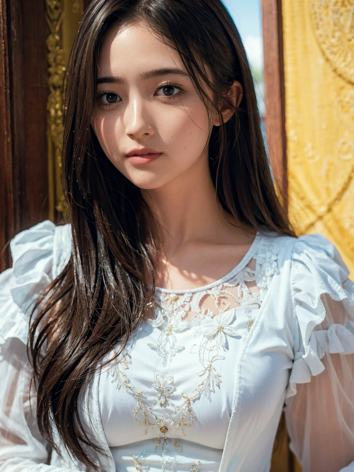 1girl, woman, masterpiece, best quality, highest quality, cinematic lighting, (volumetric lighting), extremely detailed CG unity 8k wallpaper, focused, 8k wallpaper, extremely detailed, ultra realistic, photorealistic, sharp focus, absurdres, (HDR:1.2), (high contrast), photograph, detailed and intricate, instagram, portrait, highly detailed, digital painting, artstation, concept art, smooth, sharp focus, illustration, cinematic lighting, (whole body:1.2), (big breast size), realistic skin, (potrait), look at viewer