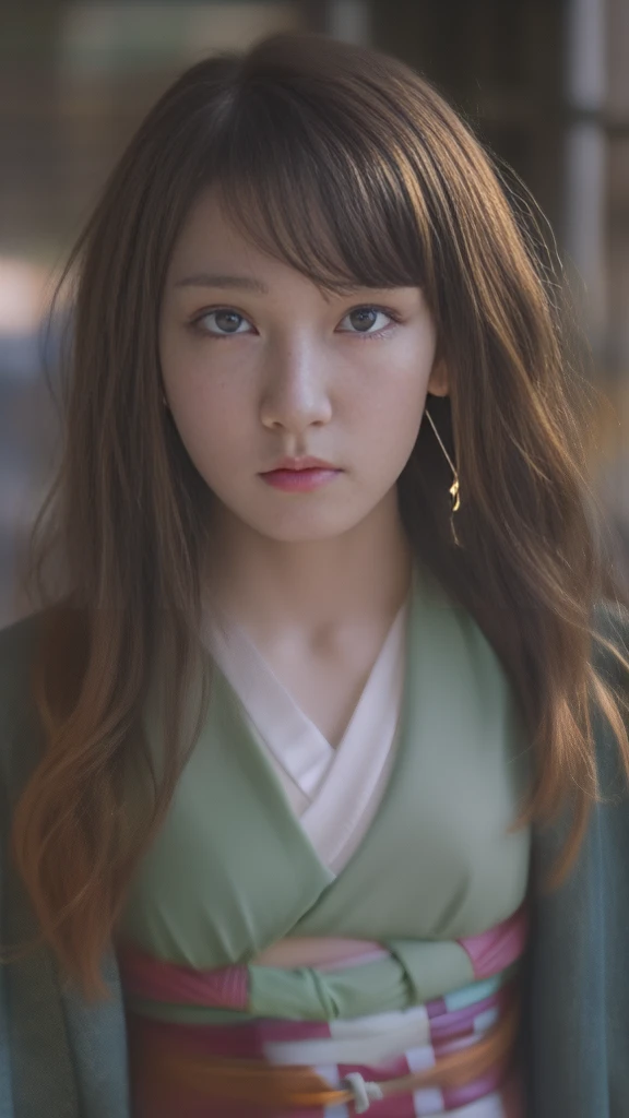 Cute Japanese female, (16 years old), (Very cute face: 1.3), White moist skin, Looking at the camera, Melancholy expression,
BREAK,
Idol,
BREAK,
(Wearing cute kimono: 1.3), (Highly revealing kimono), Very large earrings, Short length,
BREAK,
(Fighting pose: 1.3),
BREAK,
(Long hair), (Pink hair: 1.2), (Wavy hair), (Gradient hair: 1.3), (Red hair at the ends),
BREAK,
(Realistic: 1.3), Masterpiece, Perfect lighting, (Ultra-high resolution), (8K), (Highly detailed: 1.4), (From the front), (Full body: 1.3), (Symmetrical: 1.2),
BREAK,
(Japanese city streets: 1.2),
BREAK,
(Demon Slayer: 1.4),
BREAK,
(Hellfire: 1.2), Demon,