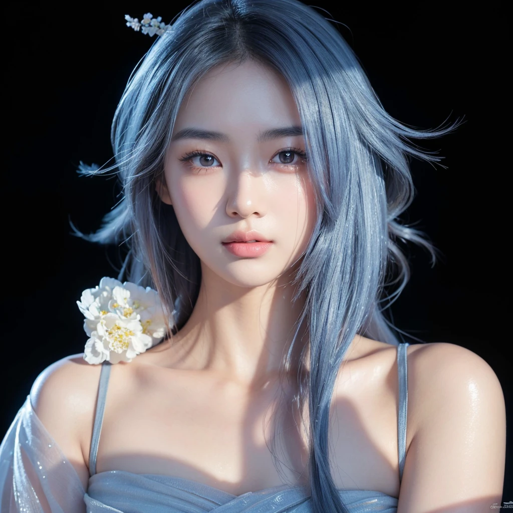 beautiful young asian woman, 1girl, detailed facial features, beautiful eyes, long eyelashes, flawless skin, detailed lips, elegant pose, graceful expression, natural lighting, cinematic, intricate details, masterpiece, photorealistic, hyperrealistic, 8k, high quality, digital art, concept art, ethereal, serene, tranquil atmosphere