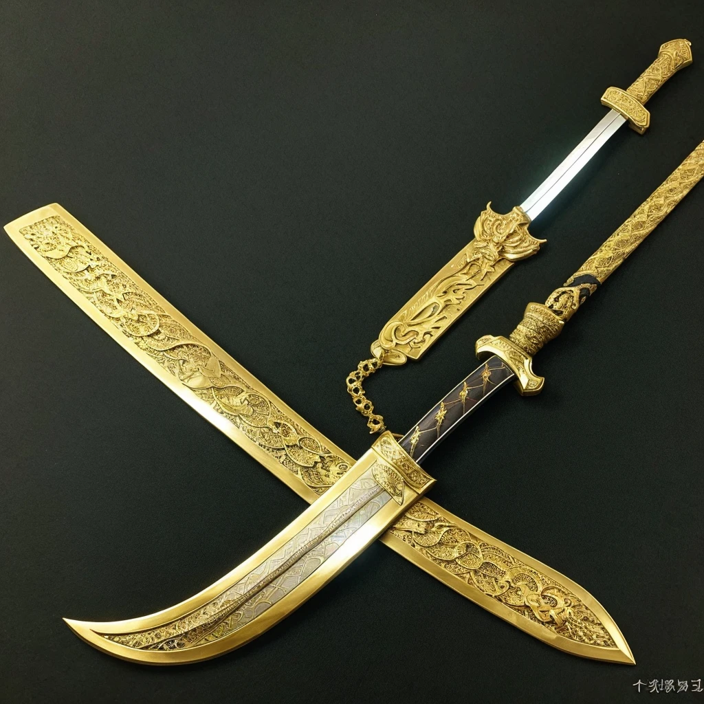 A very dashing and shiny sword that was Sharp and had a dragon carved on its hilt