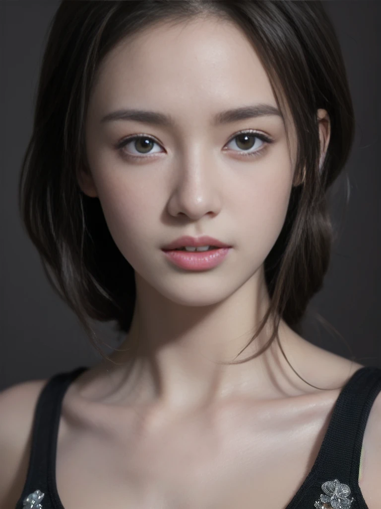 ((((highest quality))))、(((Ultra-precision CG16K wallpaper)))、(((masterpiece)))、(((Super detailed)))、(((super extreme details)))、１people&#39;s women、mature woman、25 year old woman、((Japanese face))、((very beautiful face))、((did:1.5))、((Straight medium hair:1.3))、(shiny hair)、bangs up to eyebrows、beautiful brown hair、beautiful delicate eyes、brown eyes、raised eyebrows、high nose、small nostrils、small mouth、seductive lipouth slightly open、beautiful breasts、C cup size breasts、cleavage、plump body、perfect proportions、perfect anatomy、perfect composition、beautiful detailed shading、beautiful natural lighting、beautiful detail glow、Depth of bounds written、(((High chroma)))、(((real:1.9)))、((vivid:1.4))、((beautiful skin))、((skin texture))、((Realistic skin feel))、(((cowboy shot:1.5)))、((overhead view:1.6))、((Surprised face with open mouth:1.4))、(Eyes looking at me:1.5)、Daytime bedroom、bright sunshine、(((Lie on your back on the bed:1.6)))、(lying pose:1.5)、(((Khaki lace bikini lingerie clothed:1.5)))、