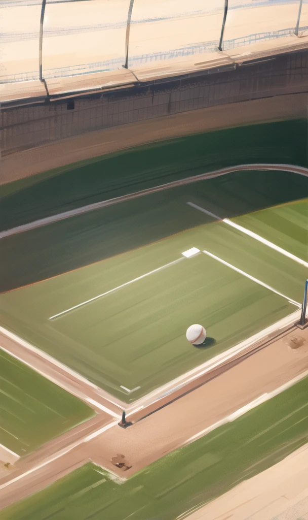 A view of a baseball game from above