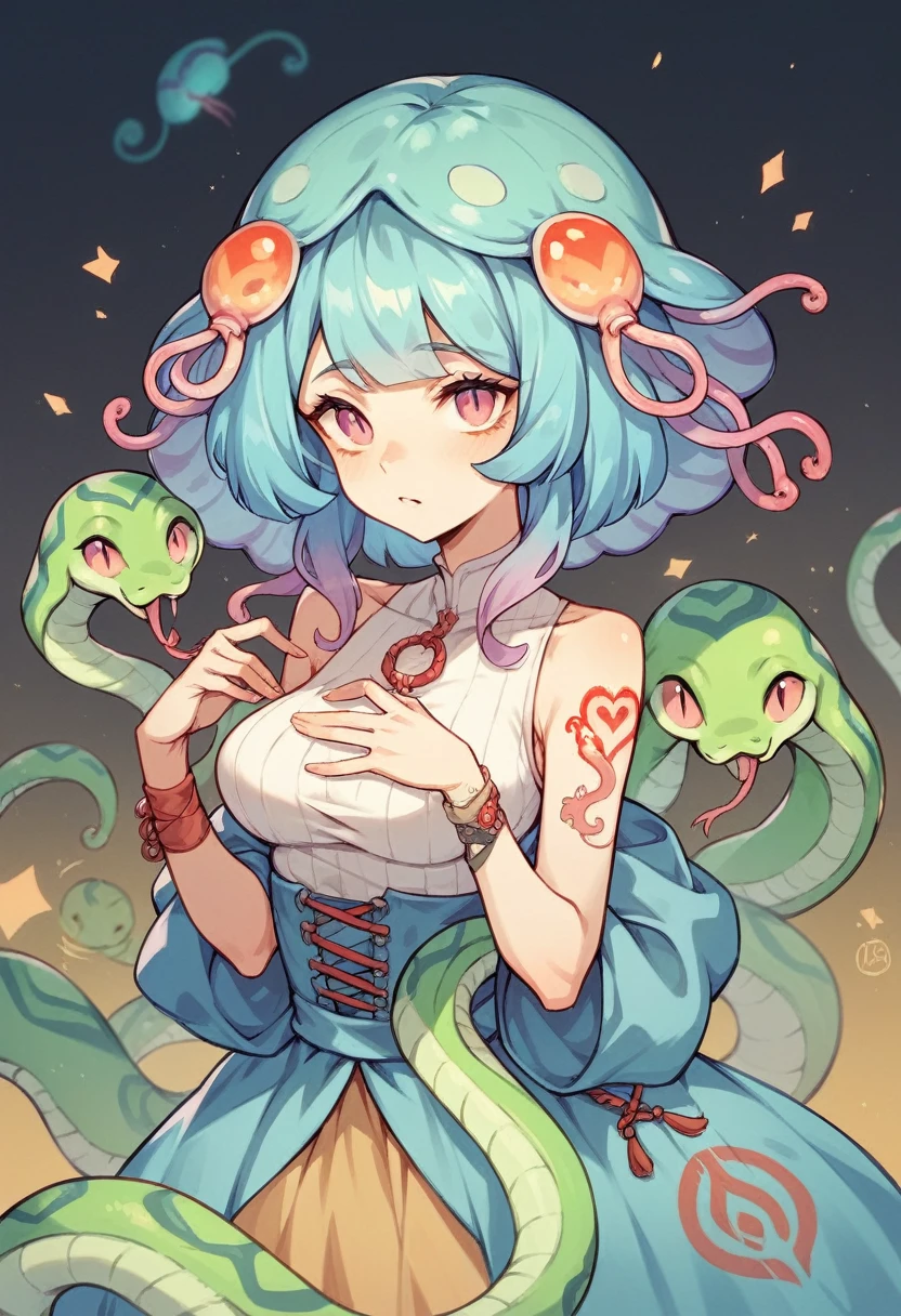 Snake jellyfish tattoo
, reslism