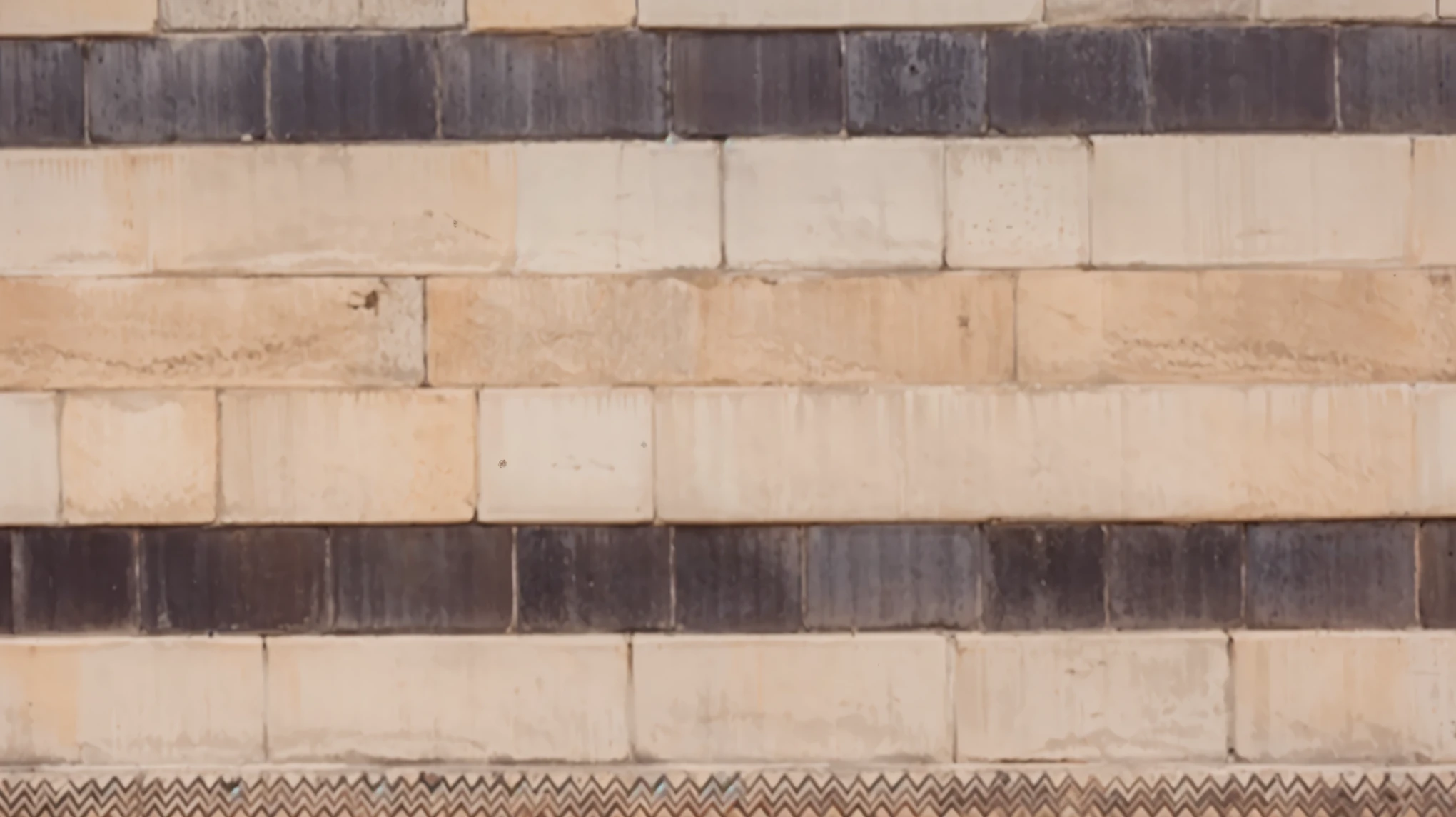 Striped brick stone