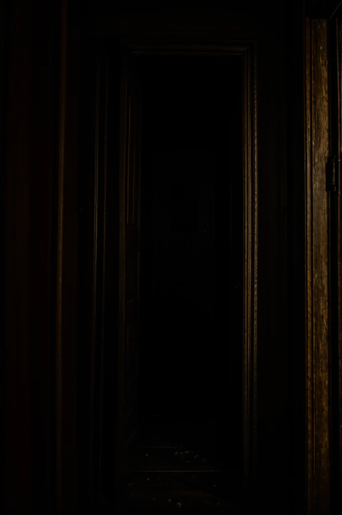 The dark room of a hunted house