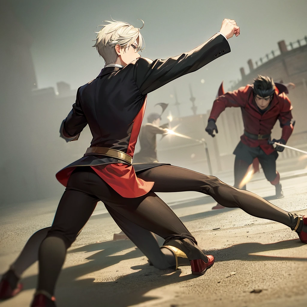 eminence in shadow's cid and toji fushigoro fighting in a arena