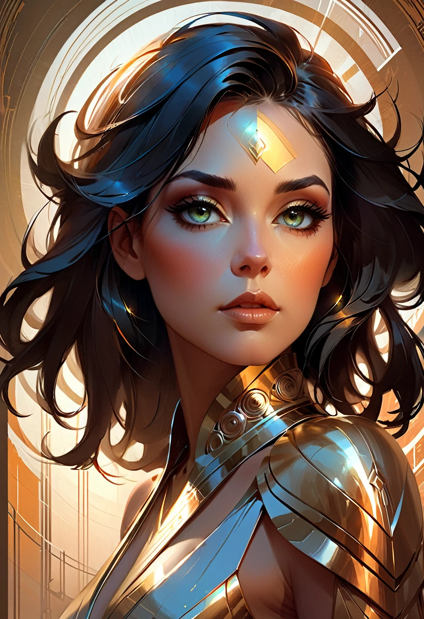 Beautiful neofuturistic woman, Same Ol’ Mistakes Aloud from the side, beautiful face artgerm, symmetrical eyes, beautiful high detail face by Artgerm, character concept, dramatic facial lighting, intricate complexity, in the style of Peter Mohrbacher, Alex Kasting, Craig Mullins, Emil Melmoth --wallpaper --uplight