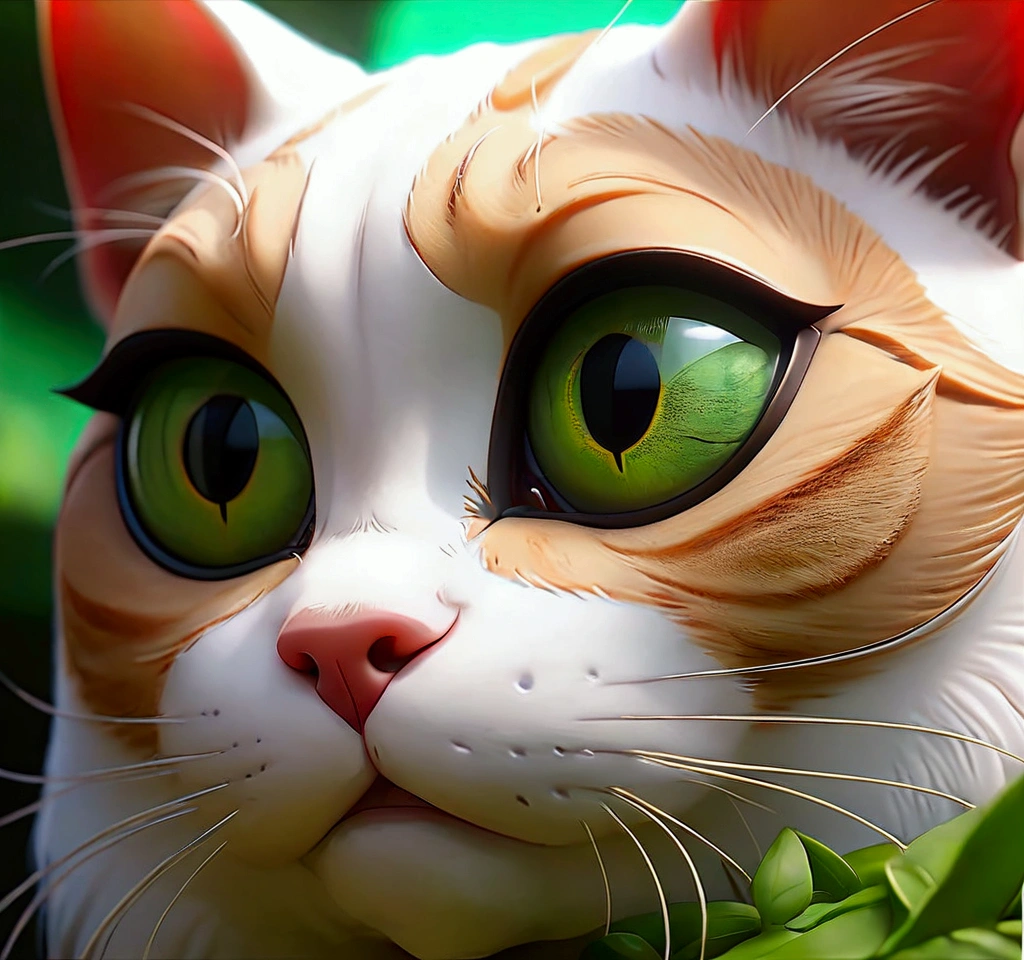 cat's eyes pupil green