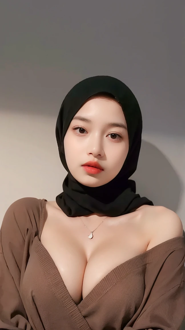 1 girl, Asian girl, beautiful girl, cute girl, ((slim, thin, tall)), ((Indonesian girl)), ((beautiful Indonesian girl)), ((beautiful Indonesian hijab girl)), ((Indonesian hijab girl)), (( girl, 18 year old girls, young girls)), ((teens, young)), ((wearing black hijab, wearing black scarf, black hijab, black scarf)), ((Indonesian internet celebrity, indonesian instagram celebrity, indonesian tiktok celebrity)), ((ulzzang hijab girl, korean hijab girl, chinese hijab girl)). ((large breasts, big breasts, large , big boobs)), big breasts, large breasts, big , slim body, ((nude, naked)), (nude, naked), (nude), (naked), ((nude)), ((naked)). ((lust, lustful, horny)), ((closed eyes, eyes closed)), ((sighing)), head facing upwards, ((horny expression, enjoyment expression, lust expression)). ((indoor, bedroom)), Beautiful Face, firm abs, ((thin lips)), slim face, faceslender abs, double eyelid, Super thin face and eyes, Sexy, Pinkish white skin, sexy pose, beautiful skin. ultra-detailed face, detailed lips, Highly Detailed Face and Skin Texture, detailed eyes, beautiful detail eyes, (realistic skin), attractive, Ultra-fine face, Fine eyes. Beautiful Women with Perfect Figure: 1.4, (nsfw:1.3), (sexually aroused:1.5), (perfect, figure: 1.1), Slim abs: 1.1, ((Big breasts :1.2)). For the image quality, please prioritize ((Best quality, 8k, Masterpiece: 1.3)), ((masterpiece)), ((best quality)), ((ultra-detailed)), sharp focus: 1.2, (highly detailed CG illustration), ultra high resolution: 1.3, Detailed Photo, (Best Quality: 1.4), (best quality, (masterpiece:1.5), 4k, 8k, highres, masterpiece:1.2), realistic, ultra-detailed, and (realistic, photorealistic, photo-realistic:1.3), ((the photo taken with a phone)). To enhance the visuals, add UHD, studio lighting, ultra-fine painting, sharp focus, physically-based rendering, extreme detail description, professional, natural colors, cool white light.
