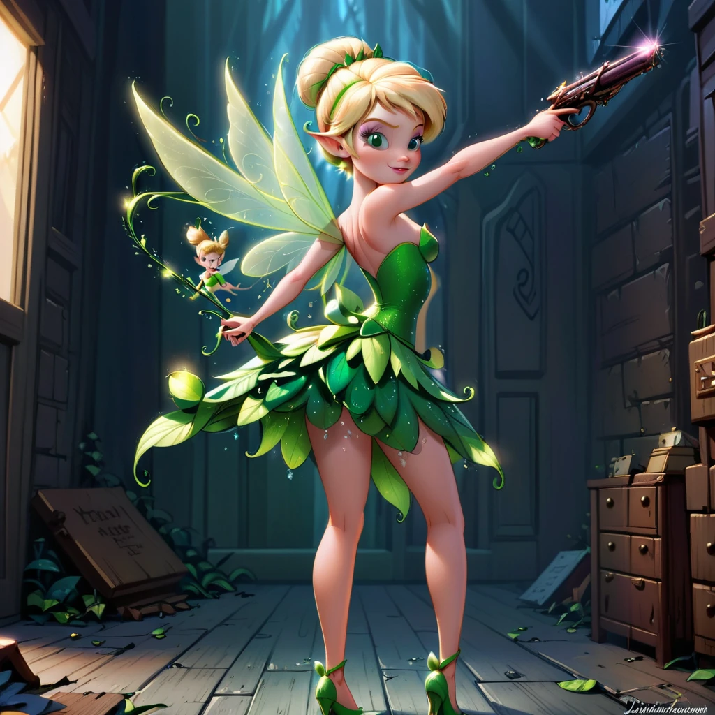 Disney-Feen, tinkerbell, Pixie-Character, Then Martin, im Stil der Disney-Animation, John Park, evil fairies, Feenstaub Magic, Pixie, Disney Art Style, J. Scott Campbell, style ivan talavera and artgerm, Queen of the Fairies, Fairy magnificent