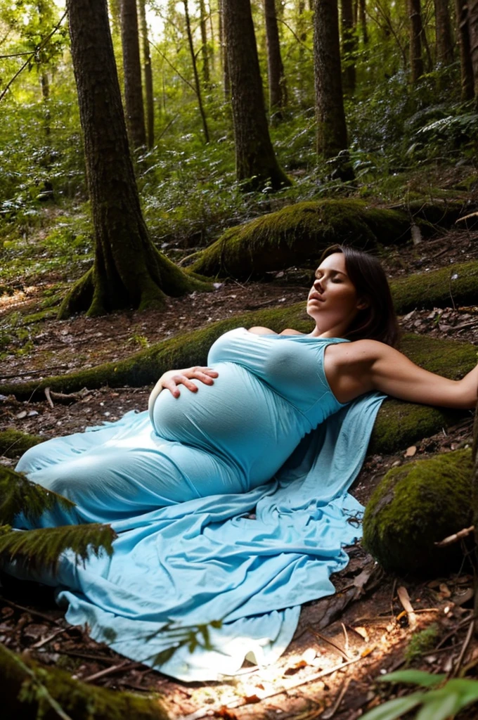 Beutiful Pregnant woman Dead body in forest