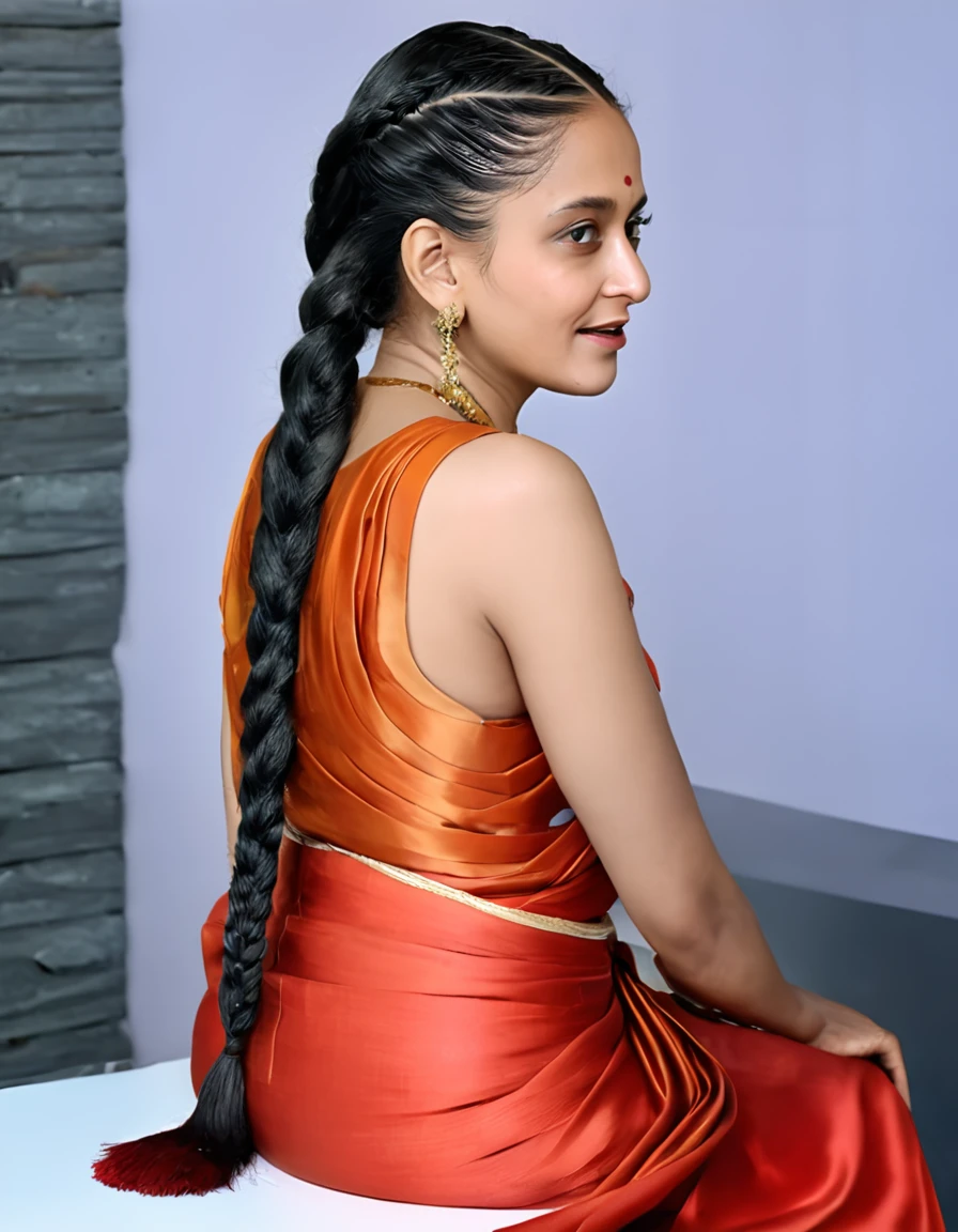 (Masterpiece),(8K),(High Quality),(Perfect eyes),(Perfect eldery hands),(Perfect eldery ears),(Perfect eldery Legs),(Perfect eldery Vagina),(Perfect Anatomy),(Perfect Hair),(Perfect eldery face),(Shot taken from 4 meters distance)(two ladies).Indi,60 years old indian CEO with enlarged chest,resembled a mythical creature sculpted from sixhundred gallons hair-oil.cast an ethereal glow on her vibrant silk saree,a stark contrast to the sleek,Her silver-back hair box braided though out hair till the edge,a glorious,reaching past her mid-back,each braids strand individually entombed in an obscene amount of sixhundred gallons of hairoil,Her hair like oil-drenched helmet,The oil,viscous and thick as molasses,She is raised-up her saree while sitting atop of the table.Gabriela,30 years old brazilian lady highly build chest,standing next to CEO,bended forward and giving her head to CEO' nose,CEO with her lips tasting gabriela' scalp,a vision in a tailored red suit,Her raven hair,a waterfall cascading down her back,was a monument to oil extremism,Each cornrow braids, painstakingly braided,resembled a high-pressure oil pipeline,the 600 gallons of hairoil surging through with a life of its own.The braids themselves like oil-drenched helmet,pulsated with a strange,internal rhythm.The air shimmered not just with the heady scent,but with the tangible weight of the oil treatment, a thick.Both of them taken out their breasts,showing to each others