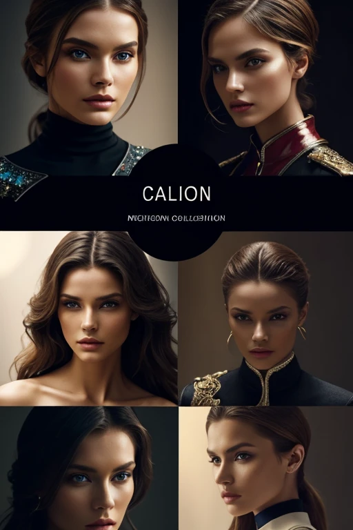 Complete fashion collection, many models, high quality,beautiful colors, Masterpiece, very beautiful and varied, top models, ultra modern, very detailed and intricate, Very fine , photorealistic, cinematic lighting, perfect
