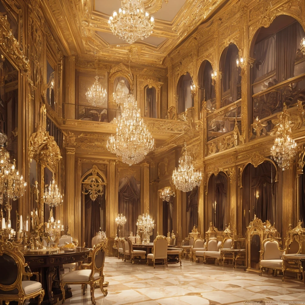 a luxurious aristocratic fashion salon, intricate elegant gowns, opulent interior, antique furniture, ornate decor, high ceilings, chandeliers, soft lighting, dramatic poses, porcelain skin, piercing eyes, delicate features, flowing hair, (best quality,4k,8k,highres,masterpiece:1.2),ultra-detailed,(realistic,photorealistic,photo-realistic:1.37),fantasy,opulent,ornate,dramatic,ethereal