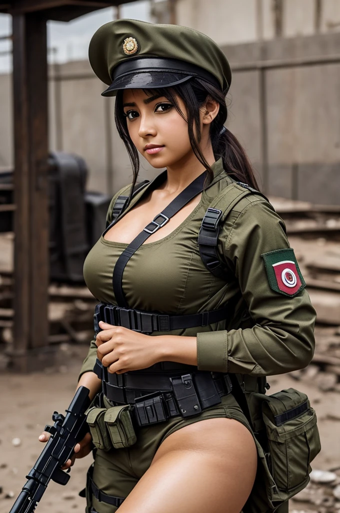 Female element of the Mexican army anime version