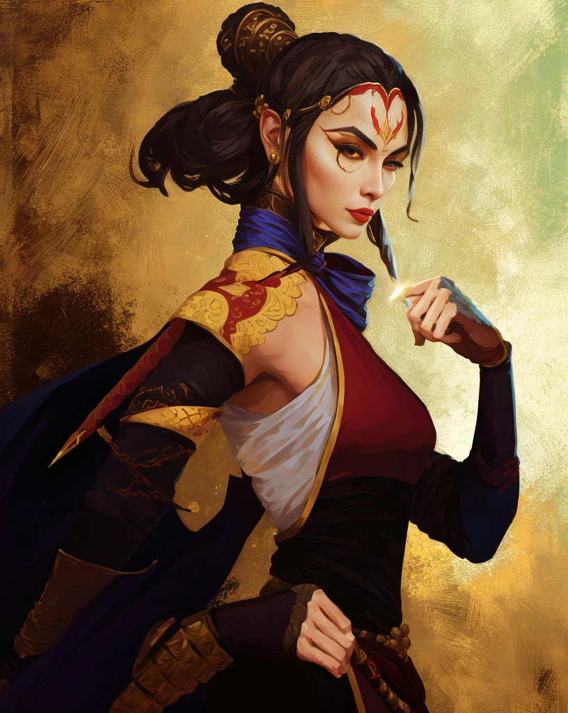 dnd portrait of female yuan ti, monk, martial artist, thief