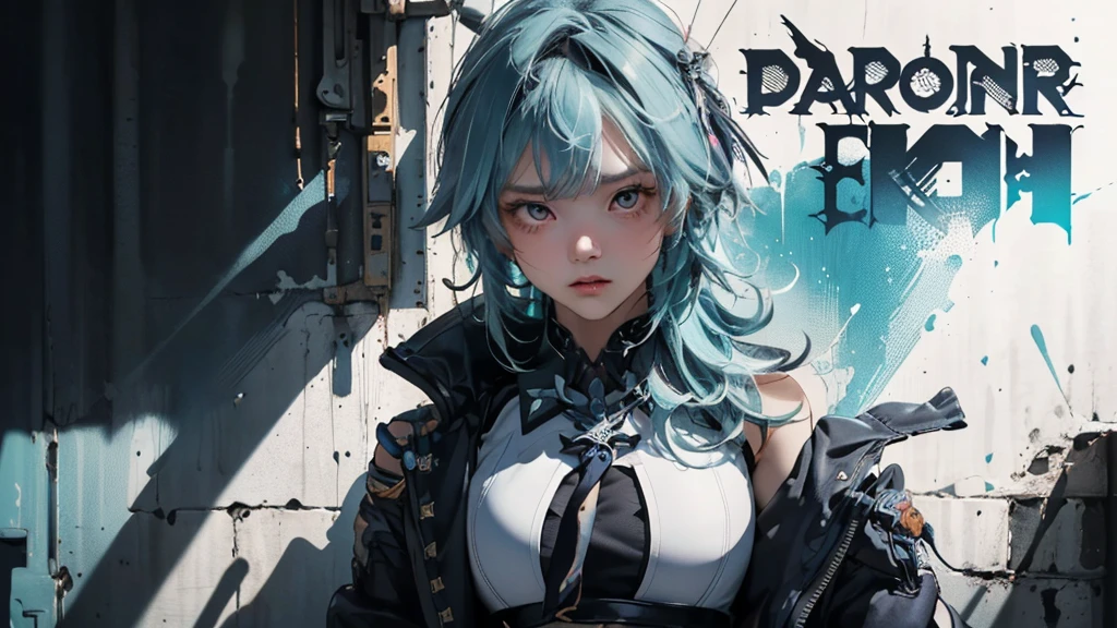 ((((dramatic))), (((gritty))), (((intense))) film poster featuring a young blue hair woman as the central character. She stands confidently in the center of the poster, wearing a stylish and edgy Harajuku-inspired hip hop outfit, with a determined expression on her face. The background is aesthetic atmospheric dark and gritty, with a sense of danger and intensity. The text is bold and attention-grabbing, with a catchy tagline that adds to the overall feeling of drama and excitement. The color palette is mainly dark with splashes of vibrant neon colors, giving the poster a dynamic and visually striking appearance,tachi-e (magazine:1.3), (cover-style:1.3), fashionable, woman, vibrant, outfit, sexy seductive posing, front, colorful, dynamic, background, elements, confident, expression, holding, statement, accessory, majestic, coiled, around, touch, scene, text, cover, bold, attention-grabbing, title, stylish, font, catchy, headline, larger, striking, modern, trendy, focus, fashion,