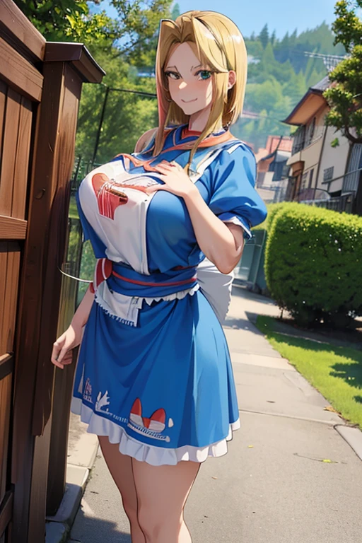 8k((Alice:1.5))8k((大人のAlice:1.7)) (woman,Huge breasts,Huge breasts:1.5,とても唇が赤いHuge breastsを強調,Big Ass,細いウエスto,Long legs,Green Eyes Standing) 8k(((((Anime Style,Henyohe 8k((Anime Style,A sloppy smile,What we are looking for,Face mischievous face,The facial expression is accurate))))))) 8k((Staring at me)) 8k((Focus on the face)) 8k((スtoレ-to)) 8k((Aliceの衣装を着ている)) 8k((Tight fit)) 8k((Model standing)) 8k((不思議の国のAlice)) 8k((鏡の国のAlice))