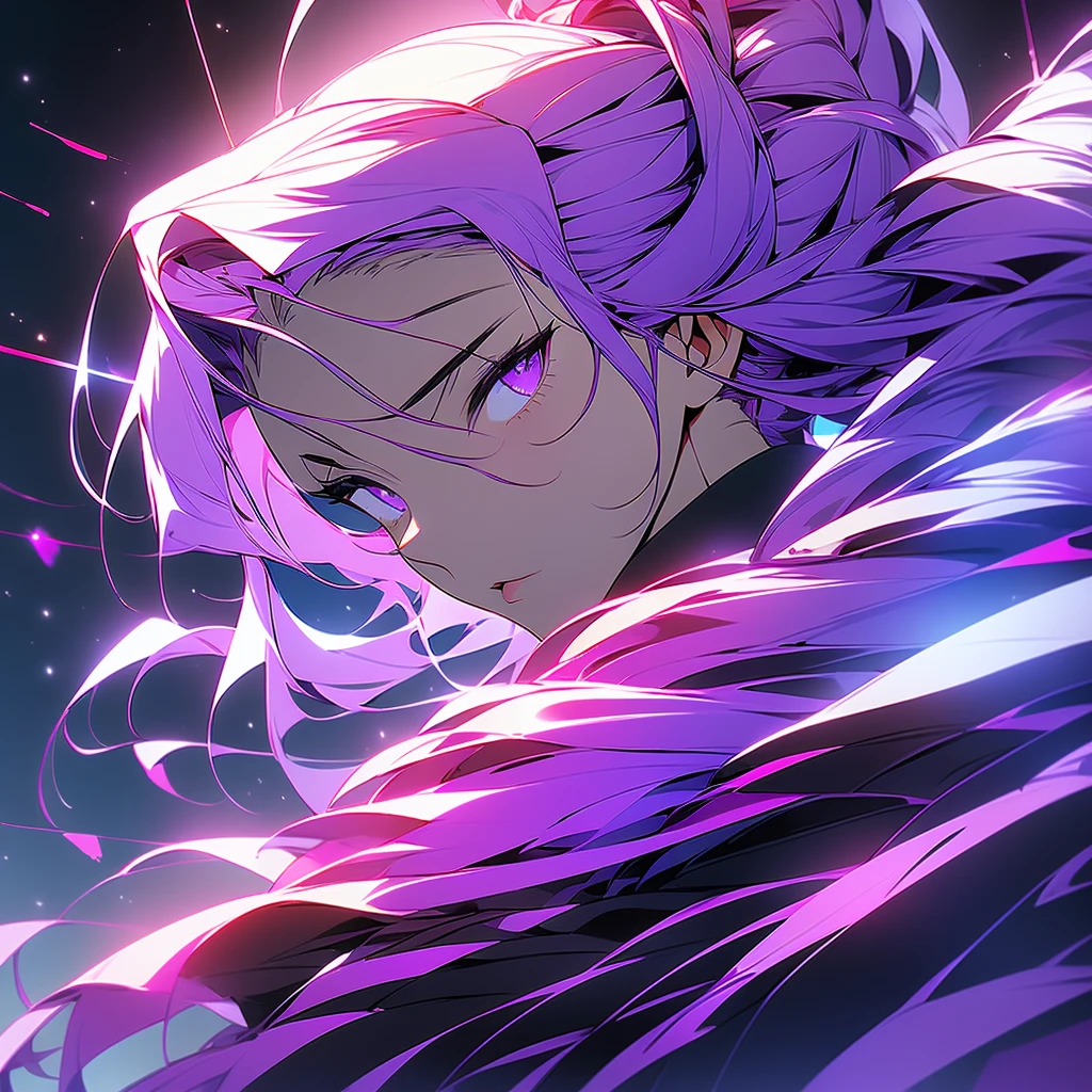 1girl, female gojo satoru, anime screencap from jujutsu kaisen, gojo satoru female version, solo, long_hair, ((purple eyes)) ((White_hair, hair over ear from one side))((slicked hair)) , night view, (hanging breasts) upper_body, smile, indoors, book, lips, (long hair) ((wearing black colour outfit, glossy)) breast, "very detailed and high resolution" (purple eyes) ((solo)) (((front view))) (earings) ((high resolution)) ((good quality)) ((silky hair, hair over ear from one side))((hair slicked)) ((shy))