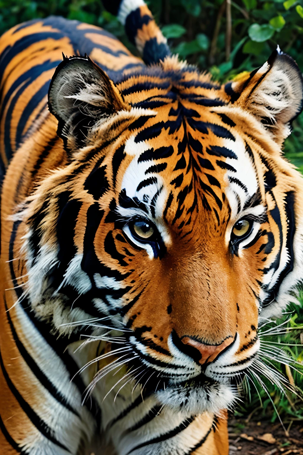 Paint a tiger with indian colour