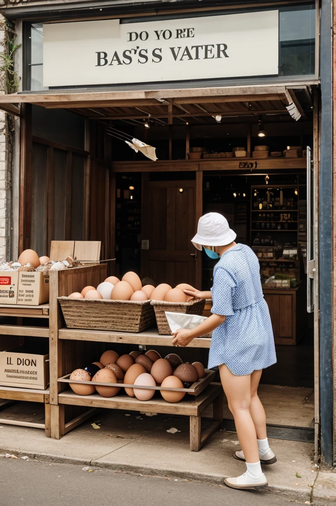 Eggs are thrown away from shop 
