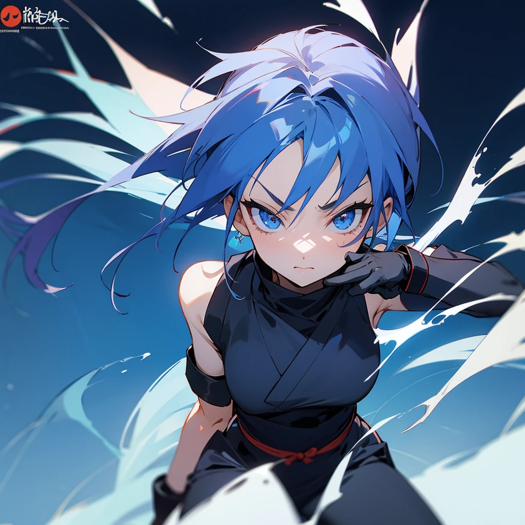 Ninja hot Anime girls dark blue background