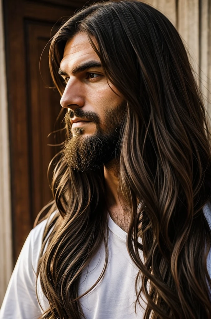 Uncle , long hair
