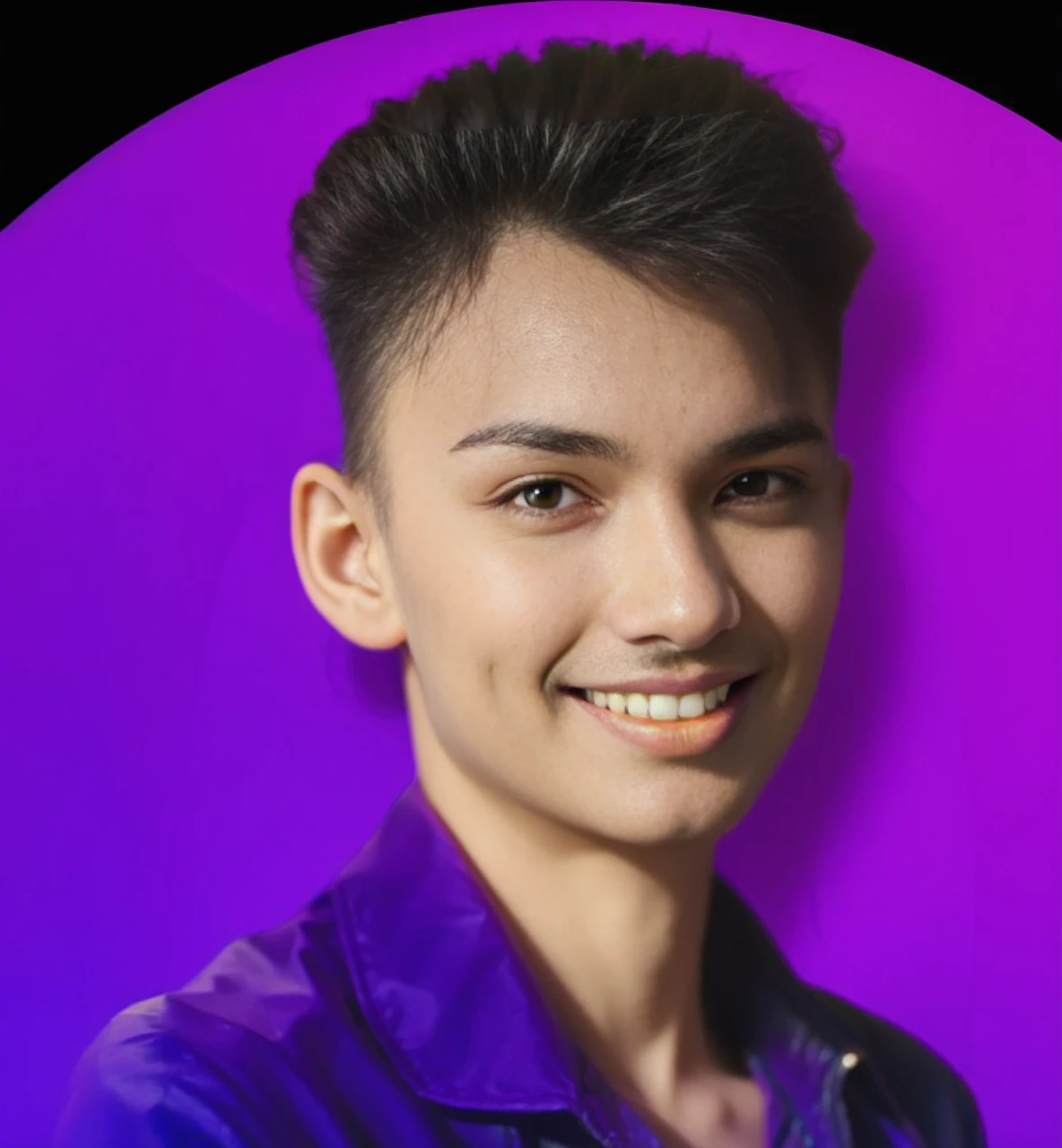 Change background cyberpunk handsome boy, realistic face, 8k ultra hd photo