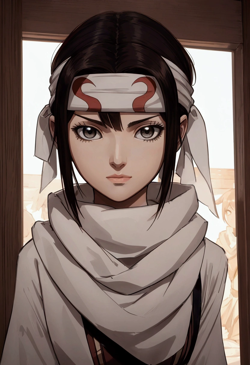masterpiece), best quality, high resolution Mikoto Misaka Character1girl bob cut medium hair standing alone cowl headband profile image looking at viewer beautiful eyes beautiful face extremely detailed