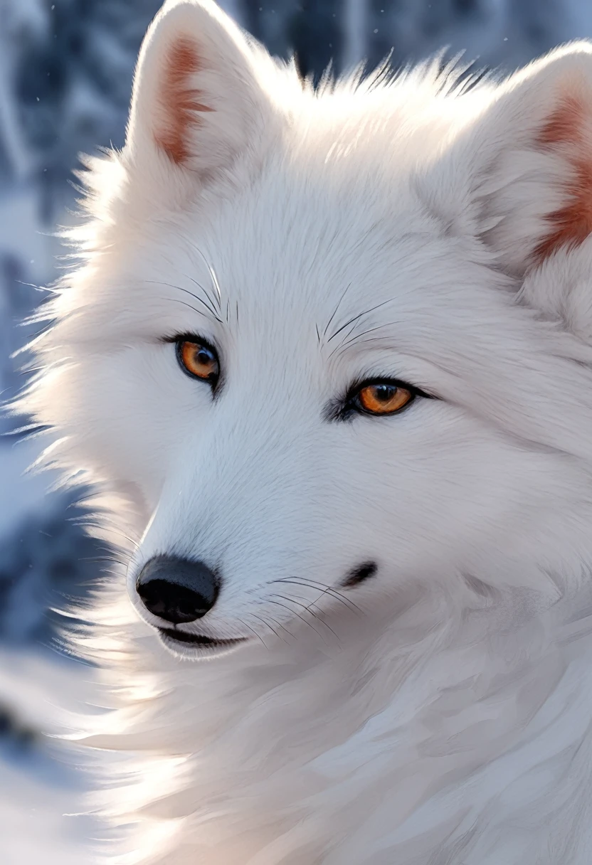 white arctic fox