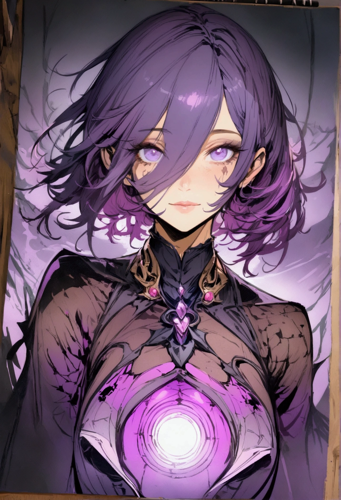 happy girl, centered, looking at the camera, approaching perfection, dynamic, shades of purple, highly detailed, digital painting, art station, concept art, smooth, sharp focus, illustration, art by Carne Griffiths and Wadim Kashin, detailed face, 4k