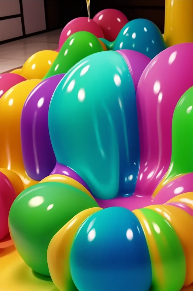 Relaxing slime satisfying asmr video with many colors