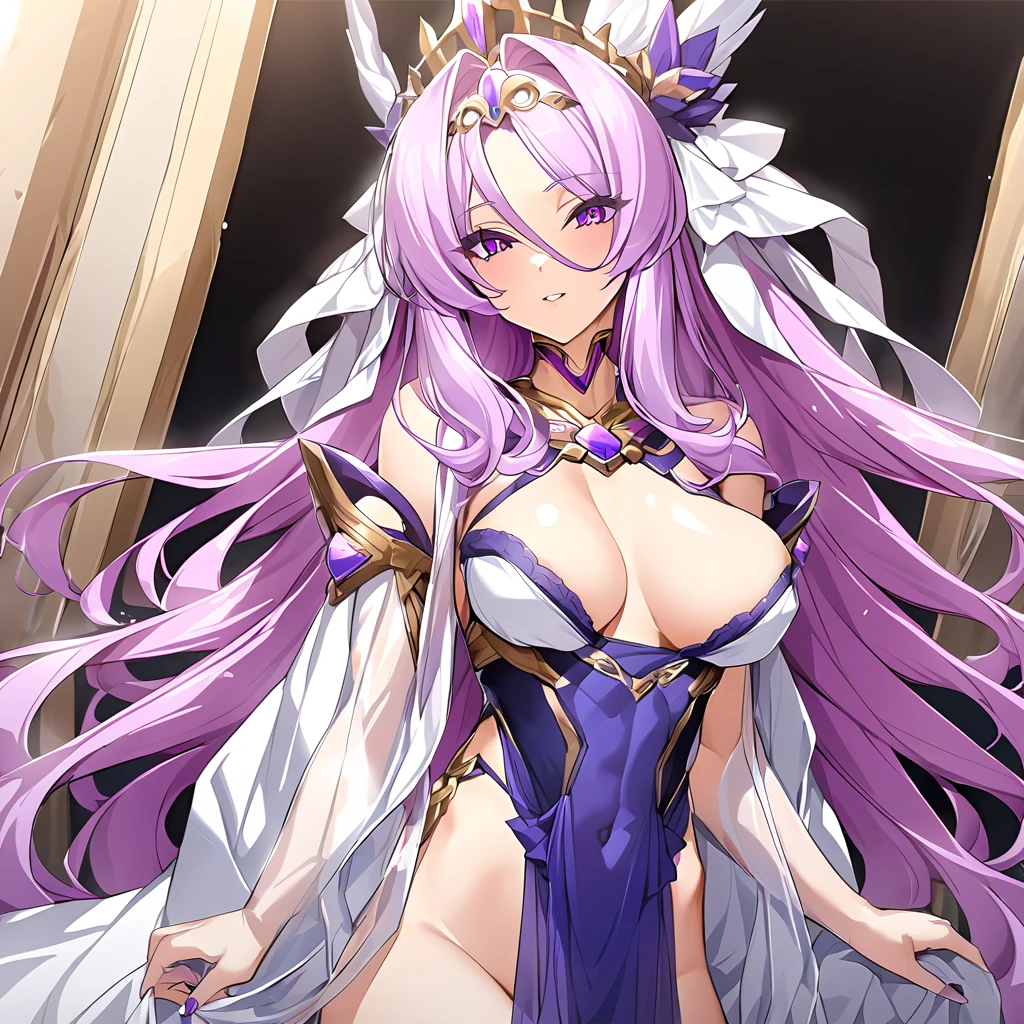 ((Highest quality)), ((masterpiece)), (detailed), (Perfect Face)、Women are divine in both mind and body, like the Greek goddess Hera.々The wife of Zeus, the king of the gods, the goddess Hera Extella、The woman is the queen of the one and only god Zeus, the goddess Heraexia. She has medium-long hair, an engagement ring, gorgeous accessories, and is an elegant goddess, the graceful and beautiful queen of the gods Heraexia.