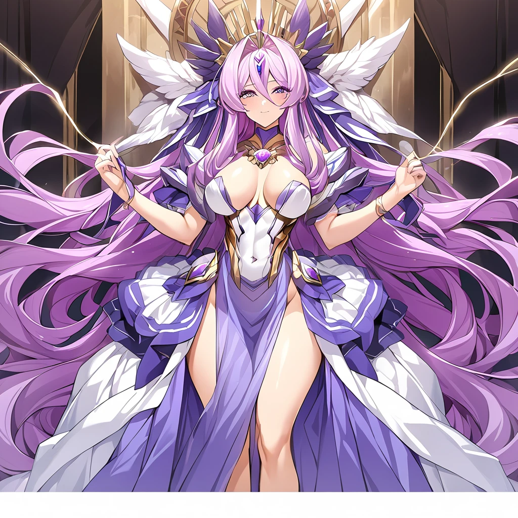 ((Highest quality)), ((masterpiece)), (detailed), (Perfect Face)、Women are divine in both mind and body, like the Greek goddess Hera.々The wife of Zeus, the king of the gods, the goddess Hera Extella、The woman is the queen of the one and only god Zeus, the goddess Heraexia. She has medium-long hair, an engagement ring, gorgeous accessories, and is an elegant goddess, the graceful and beautiful queen of the gods Heraexia.