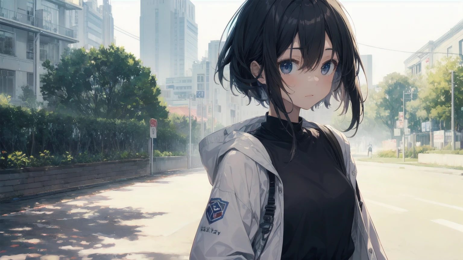 Super high quality by Art God, Super detailed, High resolution, Anime Moe Art Style, Best Anime 8K Konachan Wallpaper, pixiv Contest Winner, Perfect Anatomy, break,(Please draw a girl walking sleepily to school.. ),break, One girl, (alone,change,,:1.3),Complete limbs, Full Finger,, The charm of androgyny, (Very short hair), Sleeping hair, Messy Hair, Flat Chest, Small Ass, between legs, Small eyes,Beautiful and exquisite black eyes, Well-proportioned iris and pupil, Disgusted Eyes, High resolutionの詳細な髪, , skirt, School zone. break,Highly detailed skin, Best lighting by famous artists, 8k, figure,