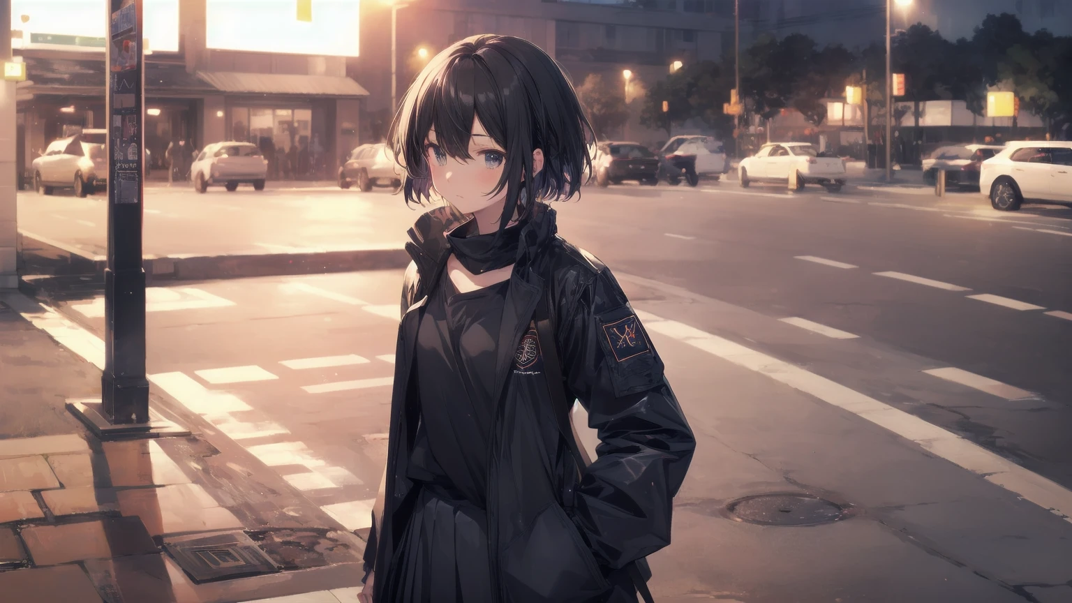 Super high quality by Art God, Super detailed, High resolution, Anime Moe Art Style, Best Anime 8K Konachan Wallpaper, pixiv Contest Winner, Perfect Anatomy, break,(Please draw a girl walking sleepily to school.. ),break, One girl, (alone,change,,13 years old:1.3),Complete limbs, Full Finger,, The charm of androgyny, (Very short hair), Sleeping hair, Messy Hair, Flat Chest, Small Ass, between legs, Small eyes,Beautiful and exquisite black eyes, Well-proportioned iris and pupil, Disgusted Eyes, High resolutionの詳細な髪, , skirt, School zone. break,Highly detailed skin, Best lighting by famous artists, 8k, figure,