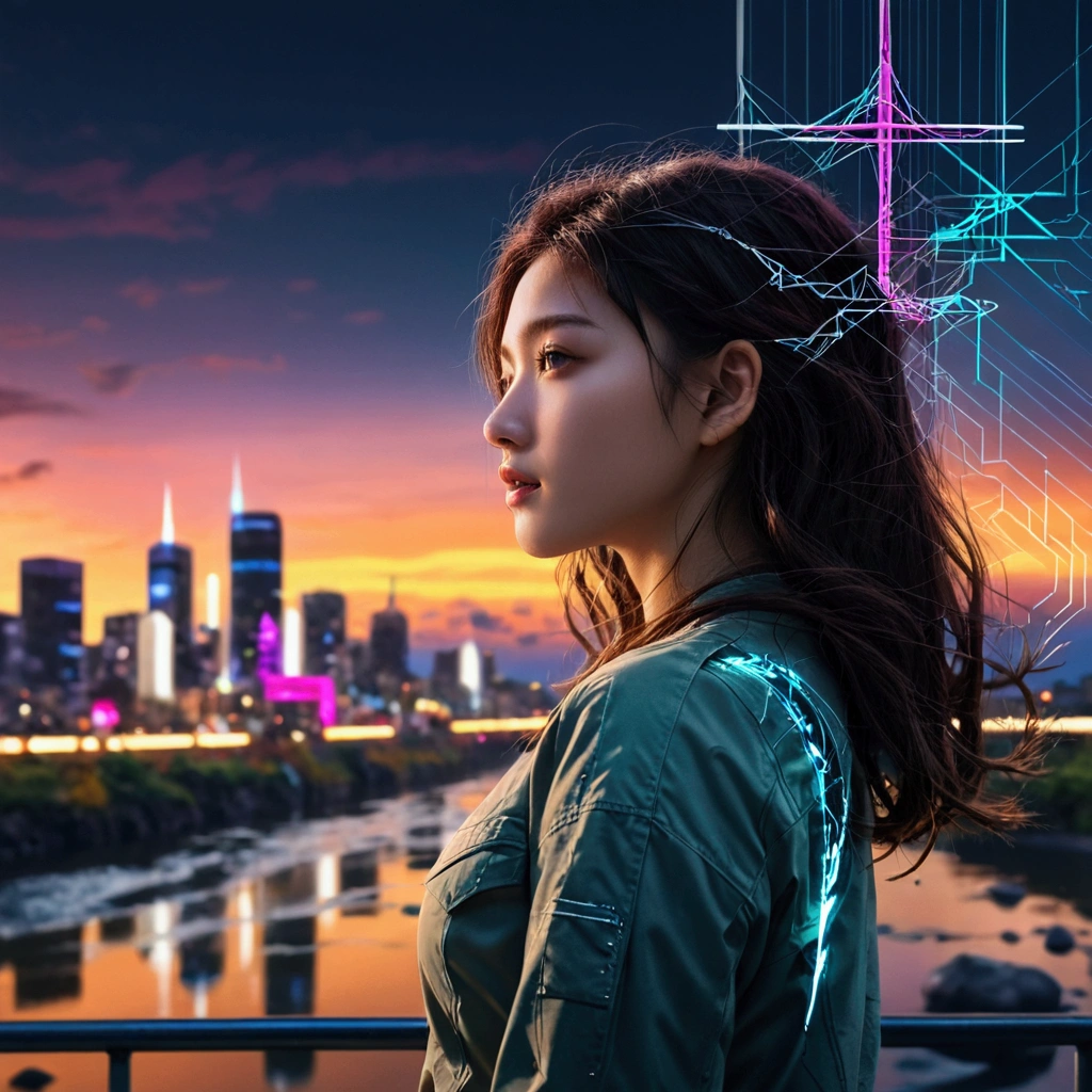 masterpiece, a cute girl fall in a river, fall_Blurry, universeの, reflection, universe, Highest quality, wallpaper, universe服, amazing, depth , nice, Complex, detailed, From the side, perspective, Movement,