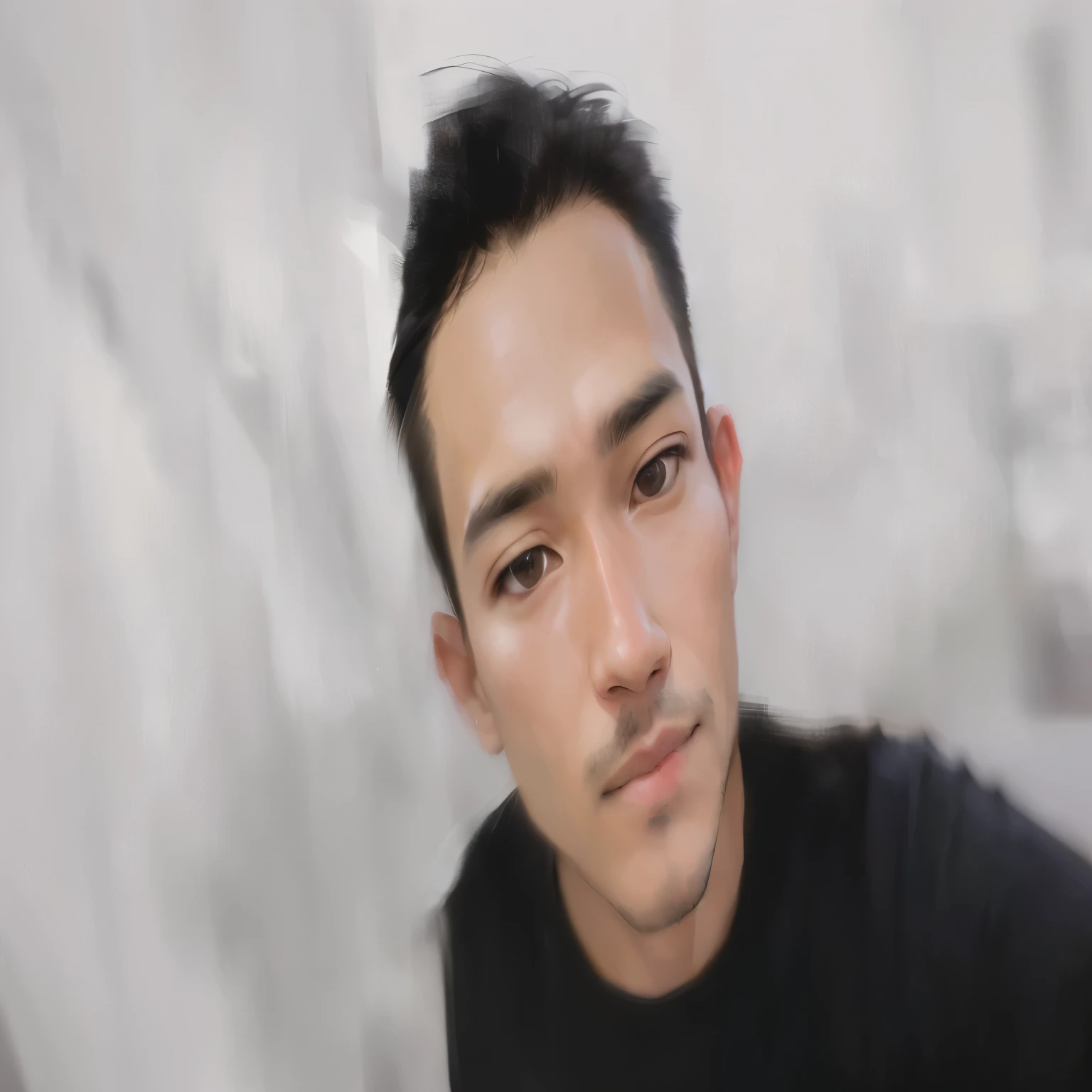 there is a man that is looking at the camera, very very low quality picture, with accurate face, blurred photo, 8k selfie photograph, blurry image, potrait, by Abidin Dino, thawan duchanee, selfie photo, headshot profile picture, 2 , low quality photograph, background blur, blurry face, portait photo profile picture