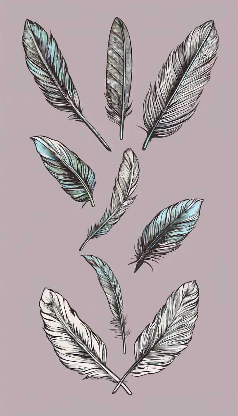 logo design of a MEMORY FEATHER for the brand “Penamemoria".