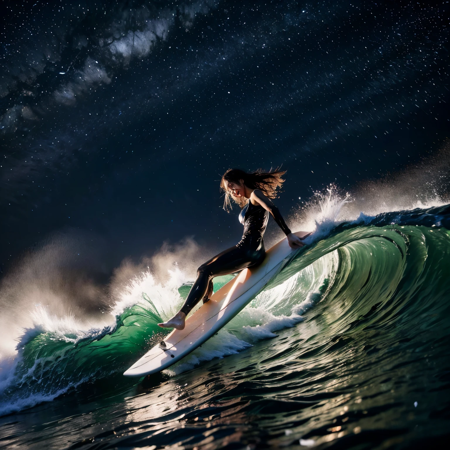 (ZoomedOut:1.28, Wide-shot) ZoomLayer (Epic photo of surfer magazine:1.37). (Full of Water, Everything Wetted:1.4) WetHair (extremely detailed Cute Girl in RED)(SparklingHighlights:1.28), Dynamic Joyful Expressions LifeLike Rendering (ManoErina:1.0) . Overflowing Gigantic Sideboob (Clearly Visible Beautiful Breast to Buttocks Line) Tiny and Roundly Butt, Detailed wet clothing texture, (Sloppy Surfboard:-1.2) Riding on waves, Sparkling water, TyndallEffect(Starry Water Particles:1.32), Whole Body proportions and all limbs are anatomically accurate