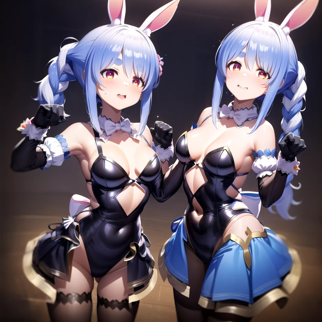 (masterpiece),(Highest quality),(Super detailed),(Best illustrations),(Best Shadow),(Absurd),(Detailed Background),(so beautiful), 16K, 4K, (so beautiful)Usada Pekora, One person, alone, curvy, Big Breasts, , , , , fluorescent pink eyes, , BDSM, bunny suit, Oculogyric crisis, , Perfect figure, heart-shaped pupils, Looking up, , paw pose, Arched back, , , , orgasm, afterglow, erotic smile, , Beautiful nipples, pussy, , , Sexy posture, , , cross-eyed, rolling eyes, , water eyes, tears, , , , , saliva trail, , shiny skin, , Hypnosis, torogao, ahegao, BREAK, Breast fetish, Dramatic lighting, Psychedelic Background, Clear liquid, , night, , brainwashing, Torrent of Light, mysterious, spoken heart, (Perfect Arms, Perfect breasts, Perfect Anatomy),
