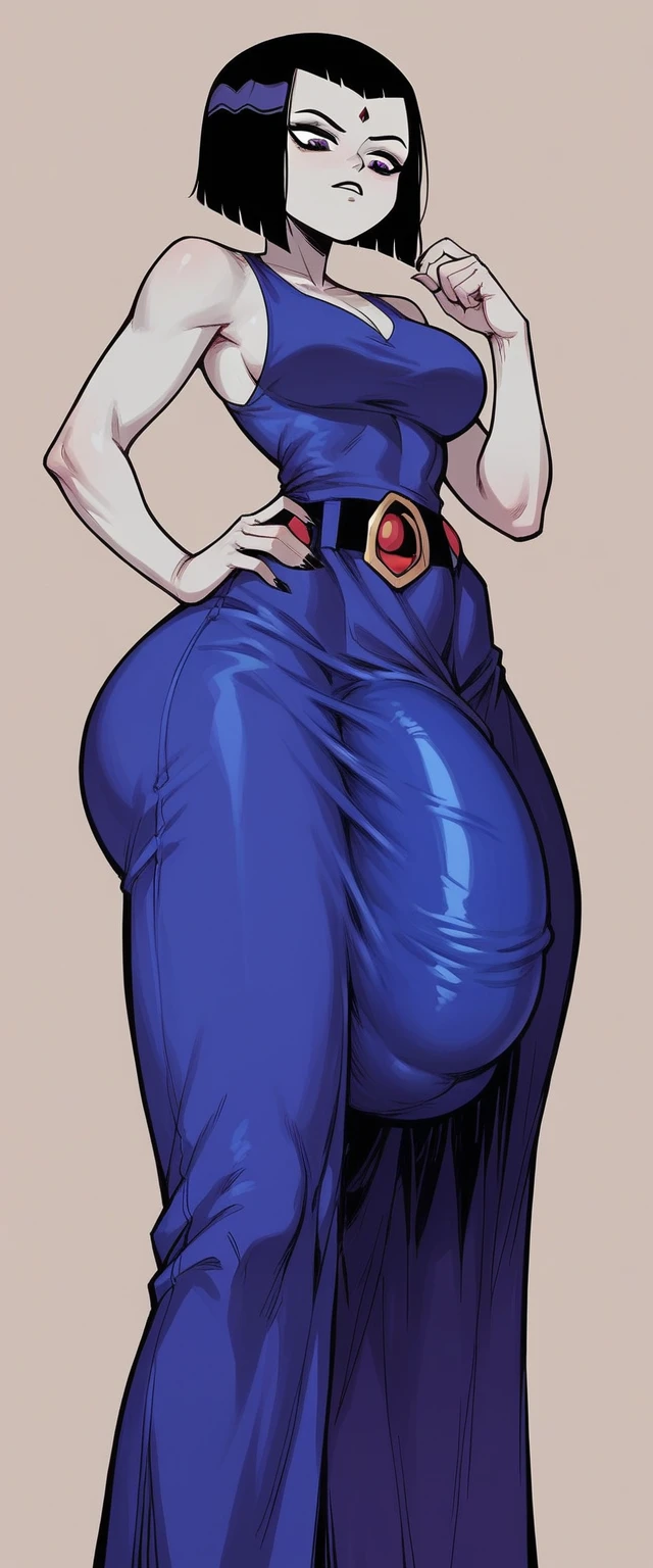 Raven (DC), Women, breasts and, huge butt, Futanari, huge cock - SeaArt AI