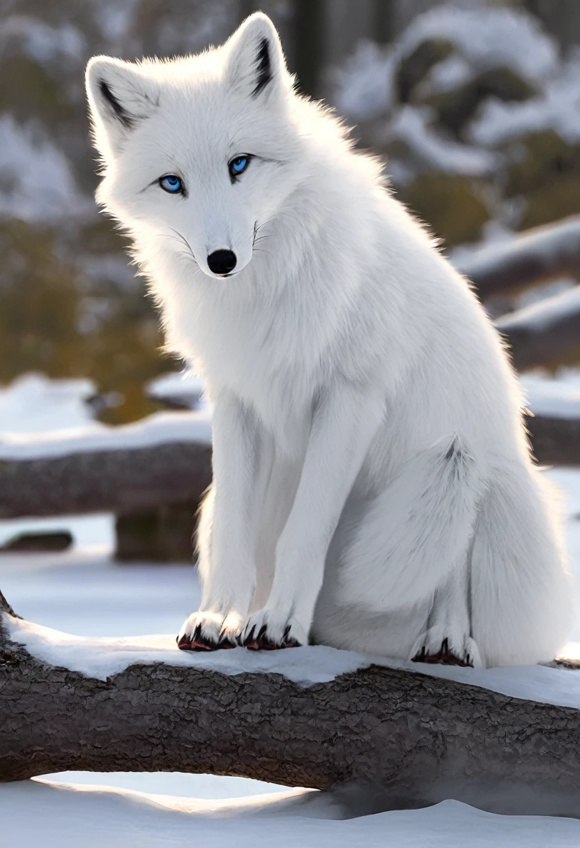 White arctic fox