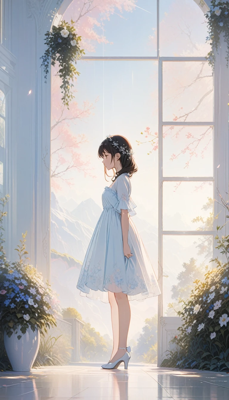 From the right,whole body,{Highest quality}, {{masterpiece}}, {high resolution}, The original, Very detailed 8k wallpapers, A girl, {Very delicate and beautiful},Ray Tracing,{Highest quality}, {{masterpiece}}, {high resolution}, The original, Very detailed 8k wallpapers, {Very delicate and beautiful},able'I have no idea'Don't believe it_absurd,show off,Fine details,Art Book,Art Books,on the bed,Internal,photographyrealistic,Aesthetic,photography (Ease) ,Solitary,Wavy_Payment,Payment_hair/Payment_look like,In-person hearing,Look for,Sleeping on your back,Put your arms behind your head,sex,surprise,look likeを大きく開いて,Coming of Age Dress_ To the feet,Beach,by the lakeside,Look at each other,squat
