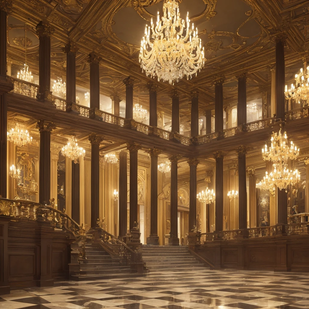 a luxurious aristocratic manor, intricate detailed architecture, ornate baroque style, grand staircase, marble columns, crystal chandeliers, opulent interior, antique furniture, lush gardens, manicured hedges, ornate fountains, rolling hills, overcast skies, moody lighting, dramatic shadows, (best quality,8k,highres,masterpiece:1.2),ultra-detailed,(realistic,photorealistic,photo-realistic:1.37),cinematic composition,dramatic mood,cinematic lighting
